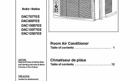 manual danby portable air conditioner