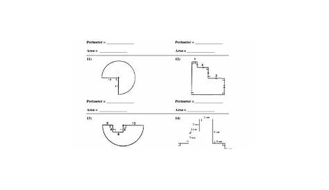 perimeter and area of composite figures worksheet