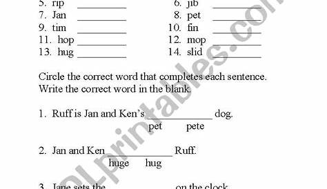 English worksheets: 1st Grade Spelling Worksheet