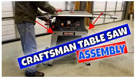 craftsman 315228410 table saw owner's manual
