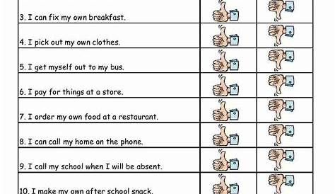 life skills worksheets for teens pdf