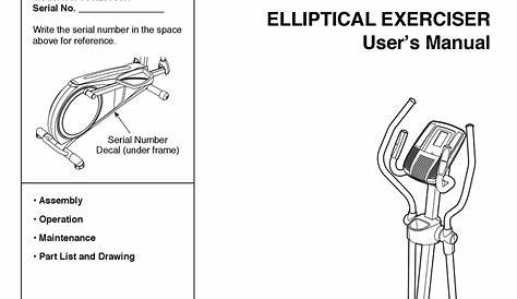 PROFORM 310 E ELLIPTICAL MANUAL Pdf Download | ManualsLib