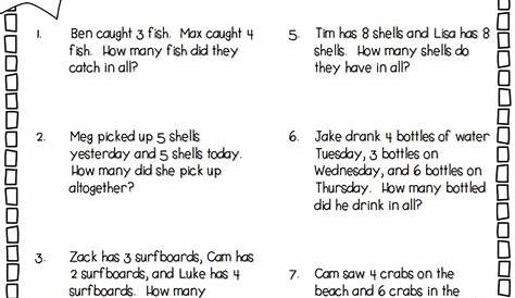 word problems addition and subtraction worksheets