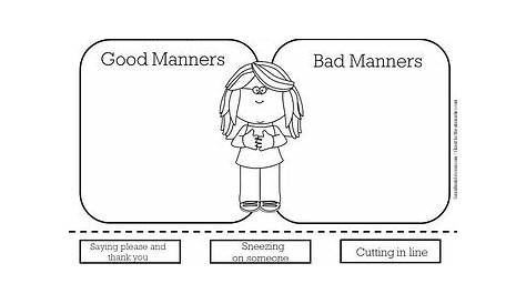 Good Manners Worksheet | Good Manners Activity | Good Manners Kindergarten