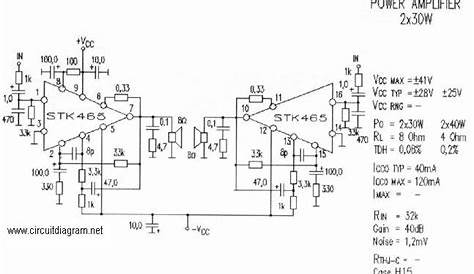 30w audio amplifier circuit diagram