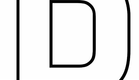 Printable Letter D Outline - Print Bubble Letter D