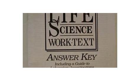 Life Science Work-Text Answer Key (P) [AMSCOLIFESCIANSWER] - $12.95