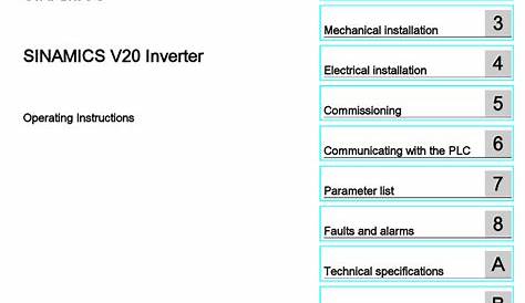 Siemens Sinamics V20 Manual