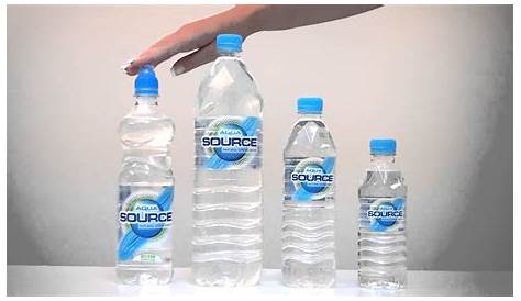 water bottle size chart