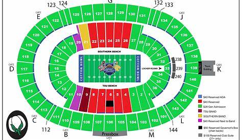 Cotton Bowl Stadium Seating Chart / We expend a lot of effort