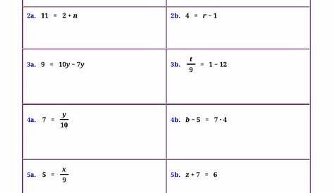 math worksheet linear equations