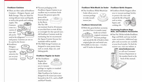 Foodsaver Vac 550 Manual
