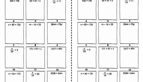 FREE DOWNLOAD - One Step Equations No Negatives Color & Maze Sampler