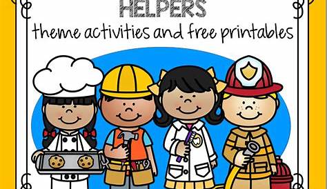 Community Helpers theme activities and printables for preschool and