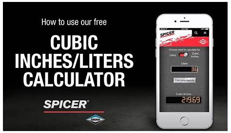 Cubic Inches to Liters Calculator - YouTube
