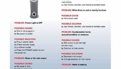 Air innovations Clean Mist Smart Humidifier Instruction Manual | Page 9