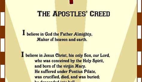 the apostles creed printable