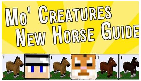 minecraft horse breeding chart mo creatures