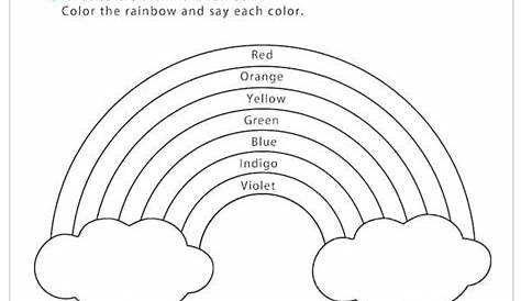 rainbow colors worksheets