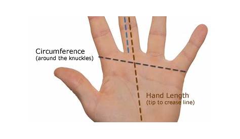 golf glove size chart cm