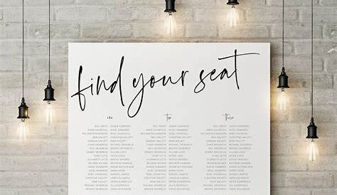guest seating chart ideas