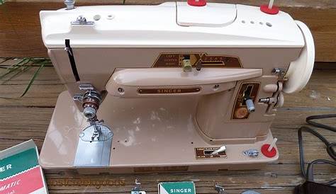 Singer 403A Sewing Machine Slant Needle with manual and attachments