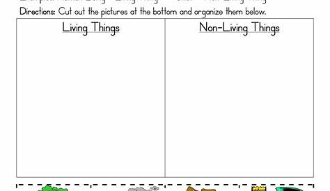 living and nonliving things worksheet grade 4