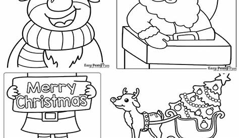 Christmas Coloring Pages - Easy Peasy and Fun