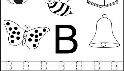 Printable Letter B Worksheets for Kindergarten Preschoolers