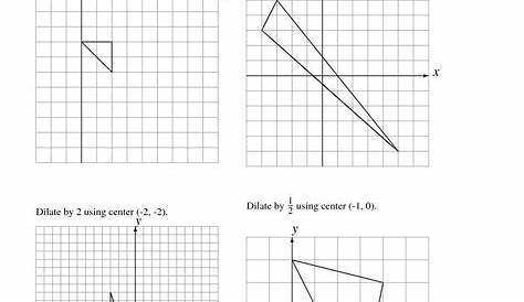 The Dilations Using Various Centers B Math Worksheet Math Worksheets