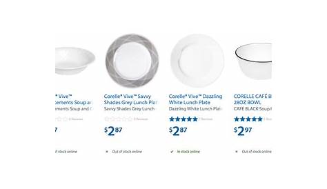WALMART: 50% off CORELLE - single plates, bowls, dishes