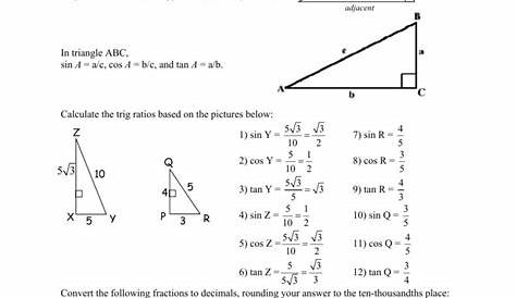 Trigonometry Worksheets With Answers — db-excel.com