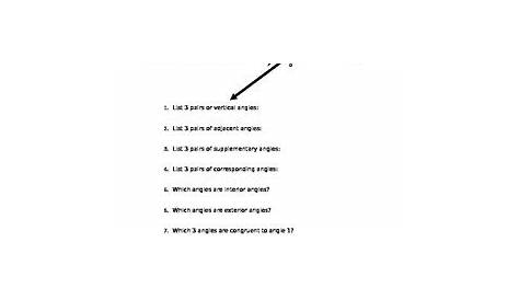 parallel lines cut by a transversal practice worksheets
