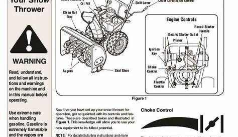 MTD C D Style Snow Blower Owners Manual