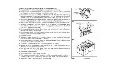 Broan BHFLED80 PowerHeat Bathroom Exhaust Fan,Heater Installation Guide
