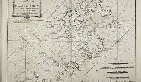 chart of the Islands of Scilly with their soundings, channels and