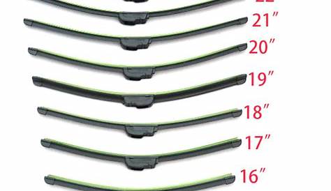 windshield wipers size chart
