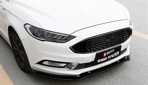 Front Bumper Lip Addon Kit Gloss Black Fin For Ford Fusion 2013 2014