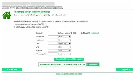 how to calculate carbon footprint manually