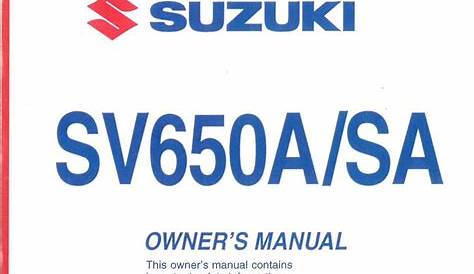 sv650 service manual