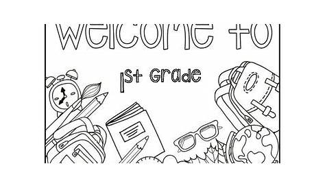 Welcome to 1st Grade Coloring Page by Christa Leigh Designs | TpT