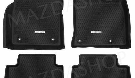 OEM 2019-2021 Mazda 3 All Weather Rubber Floor Mats High Wall