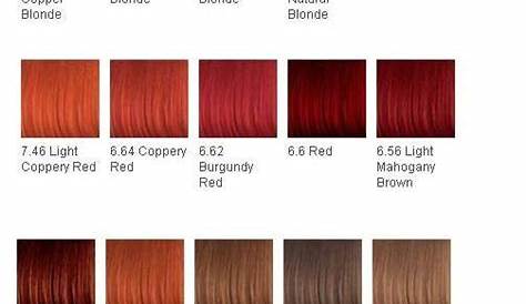 red hair dye colors chart