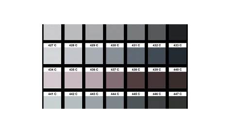 grey pantone color chart