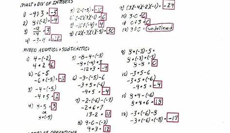 Order Of Operations Pemdas Practice Worksheets Answers — db-excel.com