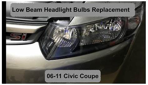 How to Replace 06-11 Honda Civic BOTH Sides Headlight Bulb - YouTube
