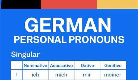 german personal pronouns chart