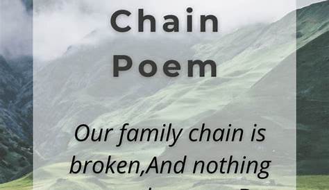 the broken chain poem printable