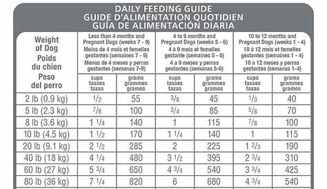 science diet puppy food feeding chart