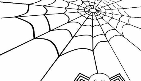 printable spider web coloring page